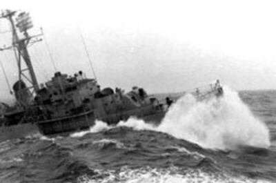 Chiến hạm VNCH và Trung Quốc giao tranh ở Hoàng Sa năm 1974. File photo.