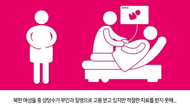 북한 여성들 중 상당수가 부인과 질병으로 고통 받고 있지만 적절한 치료를 받지 못하고 있는 것으로 알려졌다. 