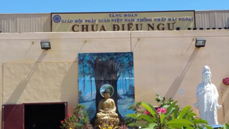 Chùa Điều Ngự tại thành phố Westminster, Little Saigon. RFA PHOTO/Ngọc Lan.