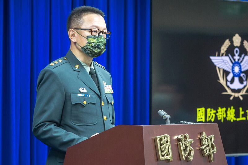 國防部發言人孫立方：美軍驅逐艦通過台海時，軍方全程掌握海空狀況。（國防部提供）