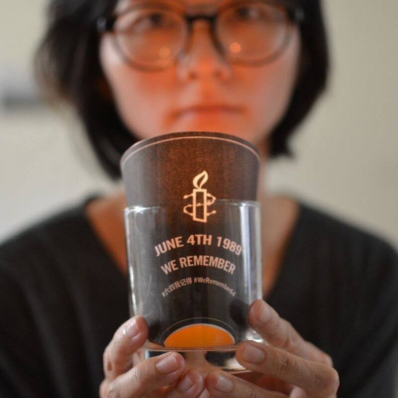  邱伊翎希望透過播放舞台劇，讓六四事件的關注度，可以走出同溫層。 （「國際特赦」組織台灣分會提供）