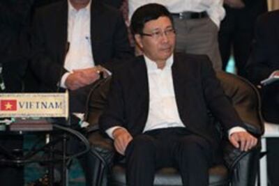 Bộ trưởng Ngoại giao Việt Nam Phạm Bình Minh tham dự hội nghị bộ trưởng ASEAN tại Thái Lan ngày 14/8/2013. AFP photo