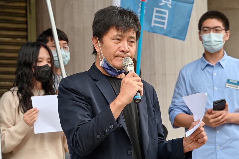 人道中國主席周鋒鎖:「白紙革命」是中國33年來第一次,使我們再一次看到自由的希望。(鍾廣政 攝)