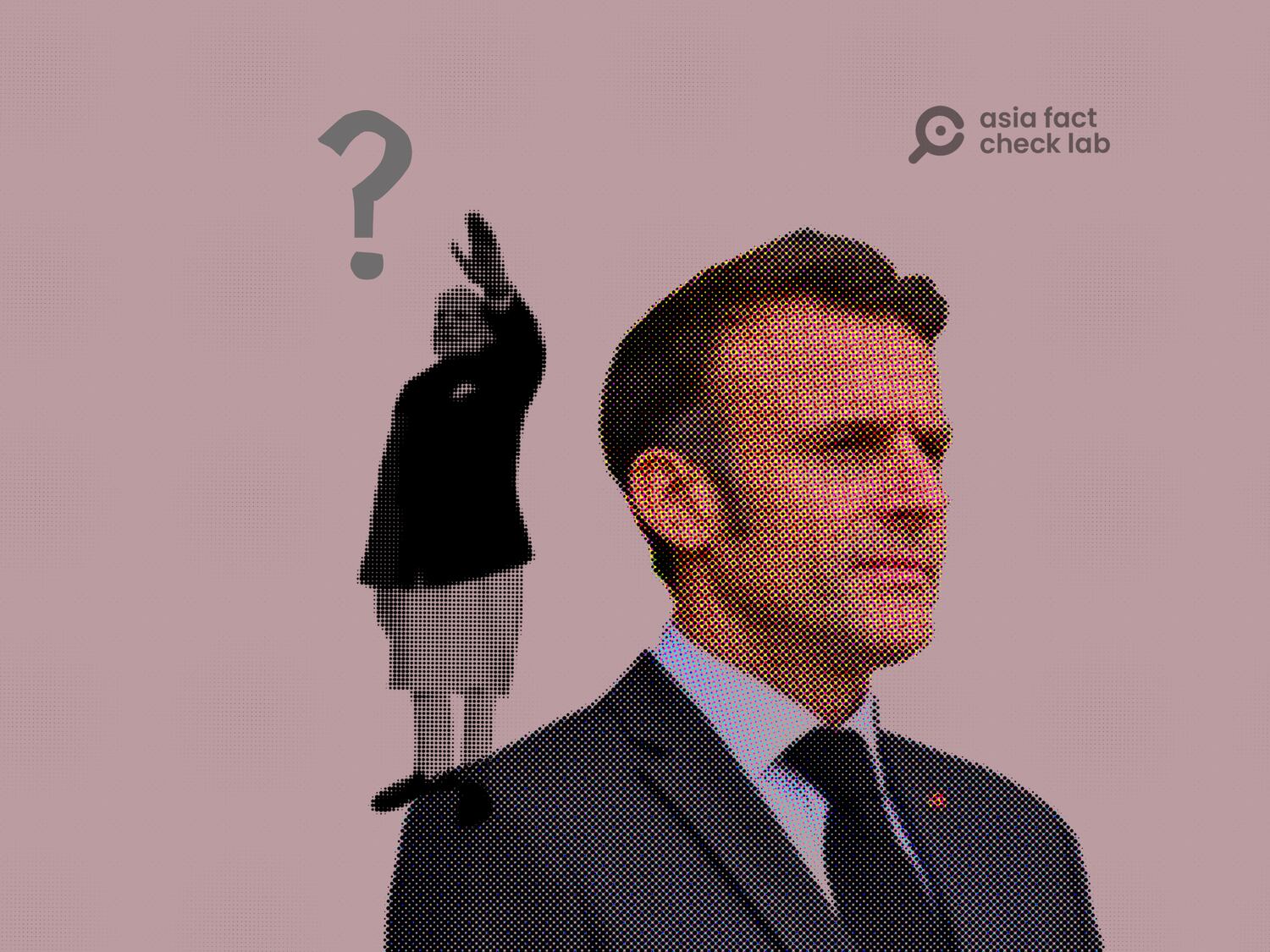 Does a video show France’s Macron snubbing the Indian leader at Paris AI summit?