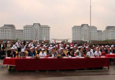 Mít tinh hưởng ứng Ngày Nước Thế giới năm 2014 ở Lai Châu hôm 21/3/2014. Courtesy laichau.gov.vn