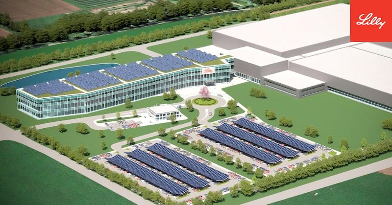 美國禮來製藥在德國阿爾蔡投資23億歐建立新廠,圖片為示意圖。(禮來臉書官方帳號圖片)