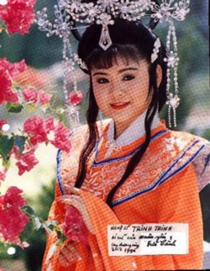 Nữ nghệ sĩ Trinh Trinh. Hình của soạn giả Nguyễn Phương/RFA.