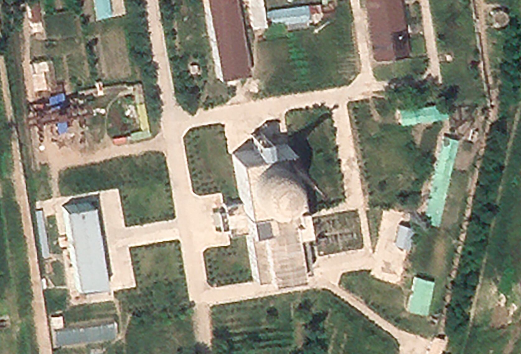 지난 7월 27일 Planet Labs Inc가 공개한 영변 핵시설단지의 위성사진 모습.