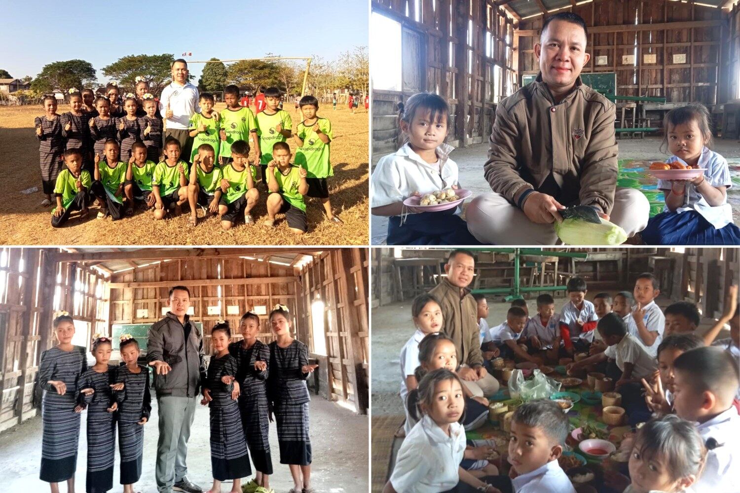 ຄູ ແລະ ນັກຮຽນ ຢູ່ໂຮງຮຽນ ປະຖົມສົມບູນ ເລົ່າງາມ