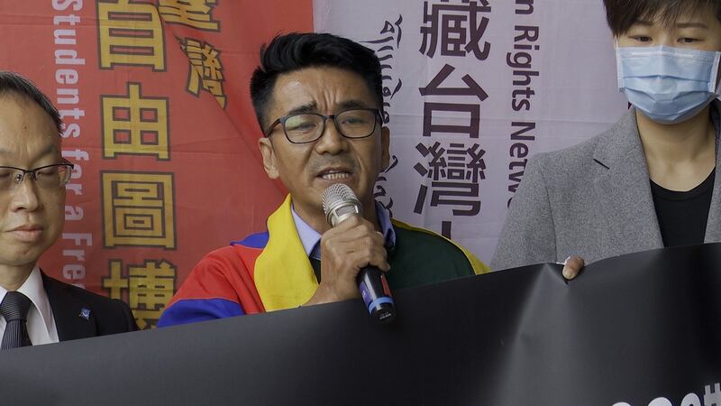 西藏台湾人权连线理事长札西慈仁。（记者李宗翰摄）