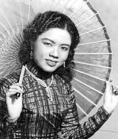 Nghệ sĩ Út Bạch Lan năm 1955. Files photos