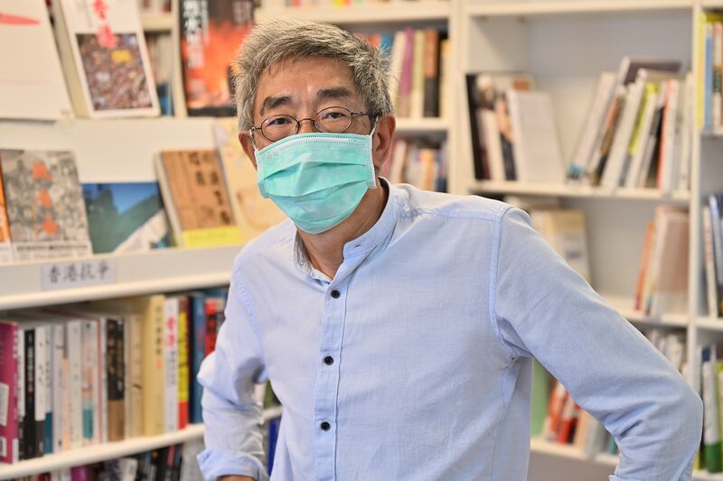 2022年1月3日，台灣銅鑼灣書店店長林榮基：港府下一步會將黑手伸進出版和文化創作領域。（鍾廣政 攝）