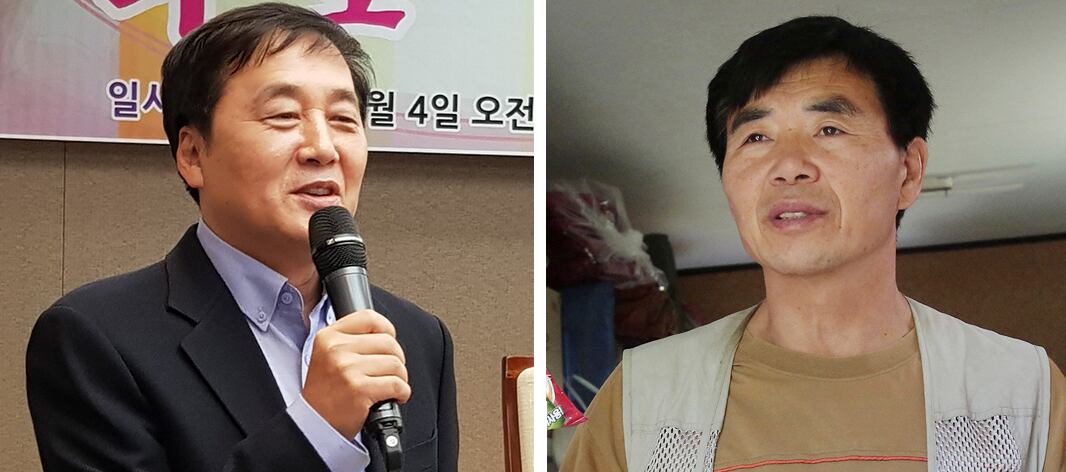 김성민 자유북한방송 대표(왼쪽)와 이민복 북한동포직접돕기운동 대표.
