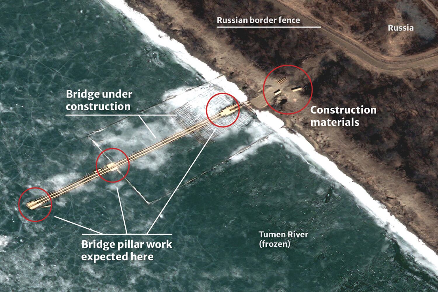 Construction begins on first road bridge between North Korea and Russia