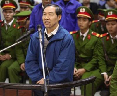 Ông Dương Chí Dũng, nguyên Chủ tịch Vinalines, tại Tòa án nhân dân Hà Nội hôm 14/12/2013