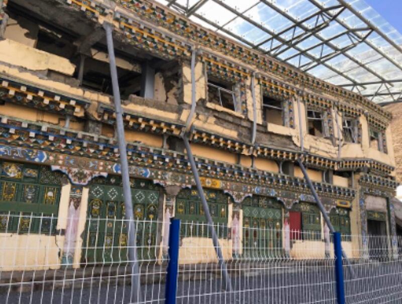 玉树地震留下的建筑残骸 （产经新闻/消息人士提供）