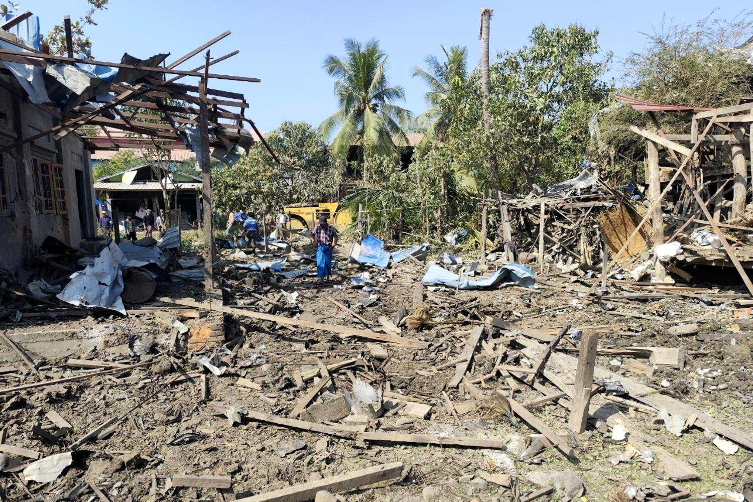 Myanmar junta kills 12, including internally displaced, in airstrikes