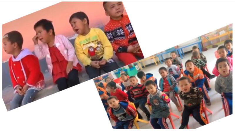 «خىتايدىكى ئۇيغۇر بالىلىرىنىڭ كەڭ كۆلەمدە تۇتۇپ تۇرۇلۇشى ۋە مەجبۇرىي ئاسسىمىلياتسىيە قىلىنىشى» ماۋزۇدىكى دوكلاتقا ئىشلىتىلگەن سۈرەت. 2024-يىلى 19-ئىيۇل.