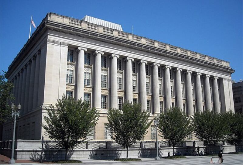 미국 워싱턴 DC의 재무부 본부 건물 건너편에 위치한 해외자산통제국(OFAC)이 있는 Treasury Annex.