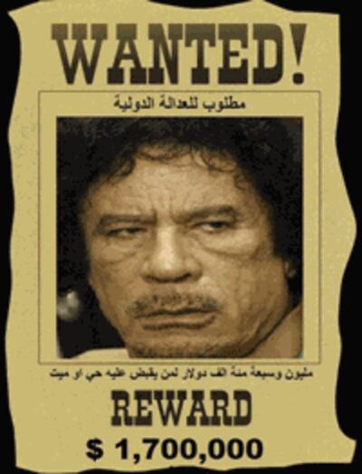 Thông cáo giải thưởng bắt Gaddafi: 1.7 triệu đô la-AFP photo