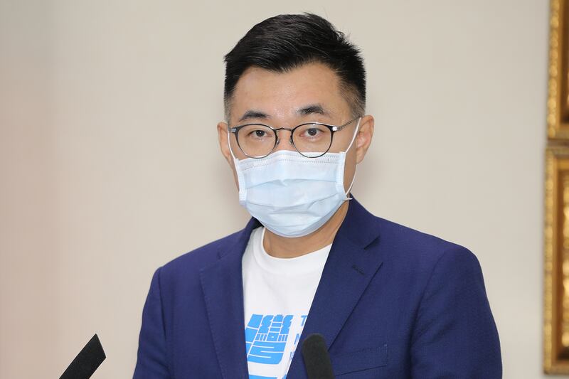 2021年7月7日,國民黨主席江啟臣:台獨會破壞區域和平及兩岸關係,並帶來衝突。(國民黨提供)