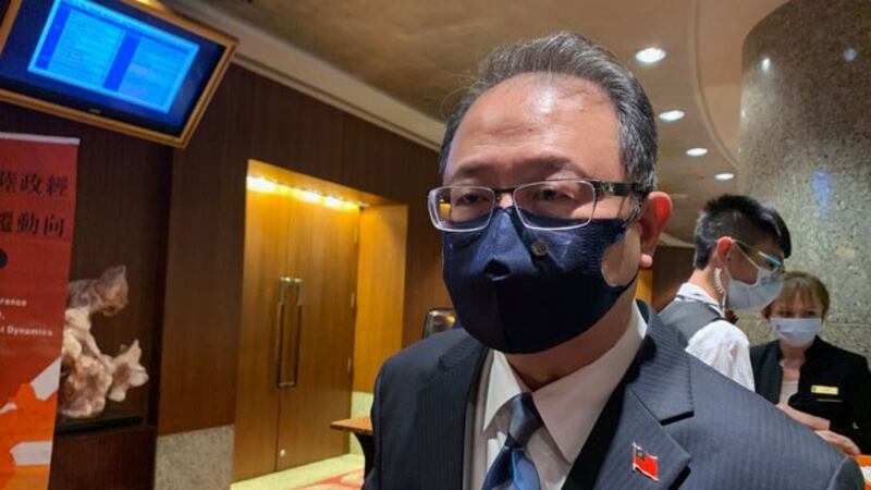 国民党国际事务部主任黄介正。(记者夏小华摄)