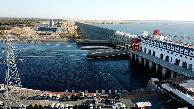 A general view of the Cambodia's Lower Sesan 2 hydroelectric dam in Stung Treng province, Dec. 17, 2018. Credit: AFP