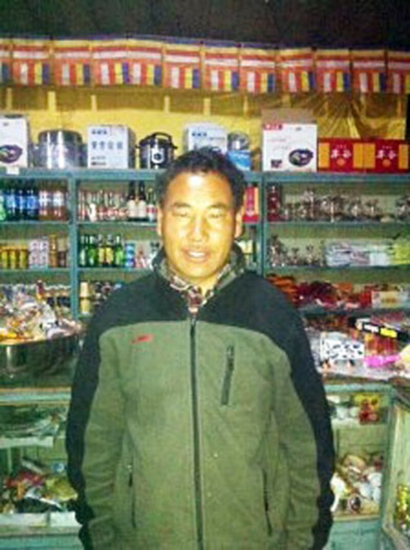 阿壩縣藏人洛桑嘉措被判勞教,今年1月25日獲釋。(照片來自西藏人權民主促進中心)