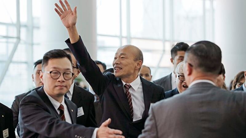 台湾高雄市长韩国瑜3月22日访问香港（美联社）