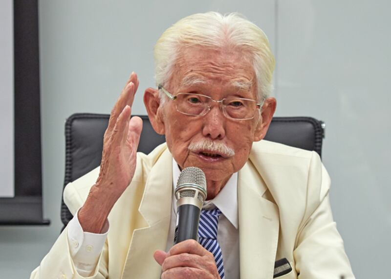 獨派領袖辜寬敏創辦「台灣制憲基金會」，目標是為了推動修憲和台灣正名運動。（鍾廣政 攝 / 2019年8月7日）