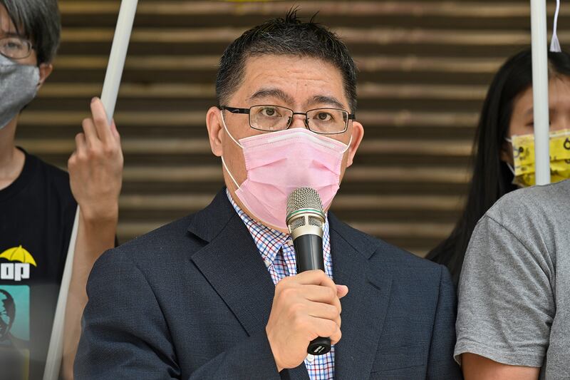 2021年8月30日，時代力量立委邱顯智：大家應持續關切李明哲，讓北京受到壓力停止暴行。（鍾廣政 攝）