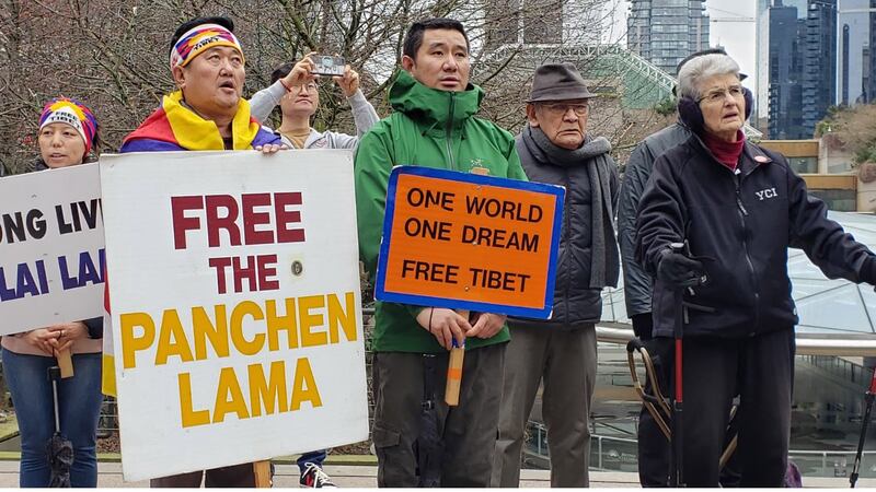 温哥华举行西藏抗暴61周年纪念活动。(记者柳飞拍摄)