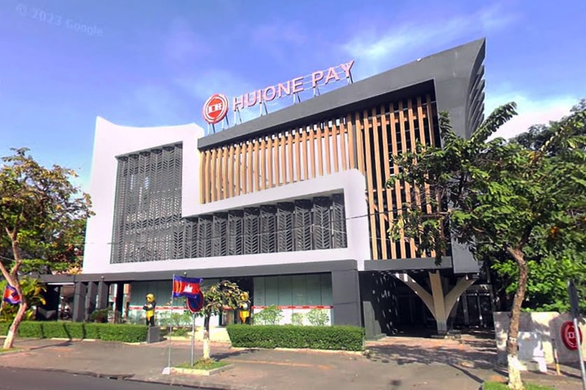 The office of Huione Pay, the banking arm of the Huione Group, Phnom Penh, Cambodia, Dec. 2022.