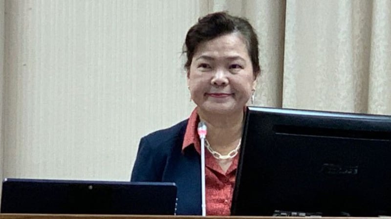 在台湾的经济部次长王美花表示,已有151家企业回台。(记者 黄春梅摄)