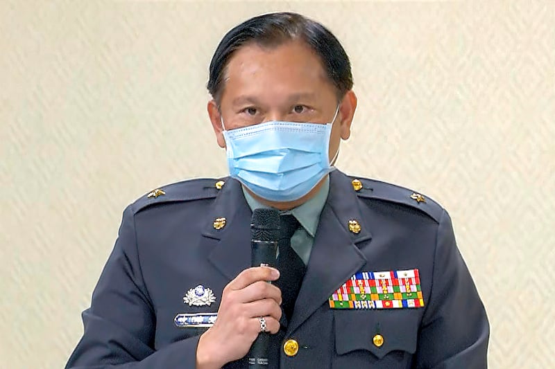 2020年12月22日,國防部發言人史順文:軍隊將使用台灣產豬肉為優先。(鍾廣政攝)