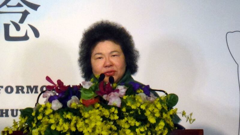 美丽岛事件受刑人、总统府秘书长陈菊。（记者夏小华摄）