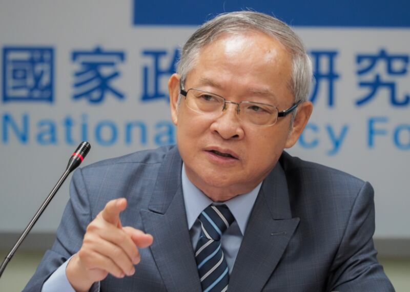2020年9月17日，國家政策研究基金會國安組召集人林郁方：軍售顯示美國正在調整對華政策，中國重作為戰略夥伴價值下跌。（鍾廣政 攝）