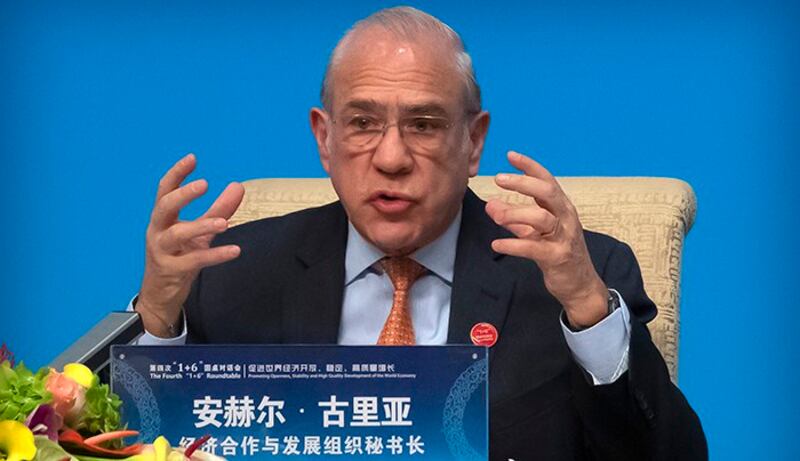 经合组织秘书长古里亚（Angel Gurria）（美联社）