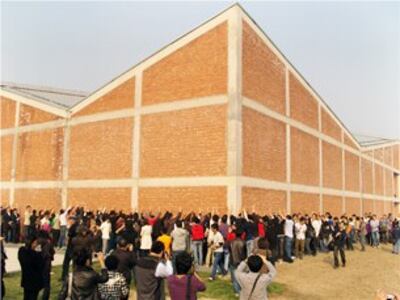 图片：艾未未在上海郊区建的艺术工作室（又称红房子）被强拆之前 （叶海燕提供）