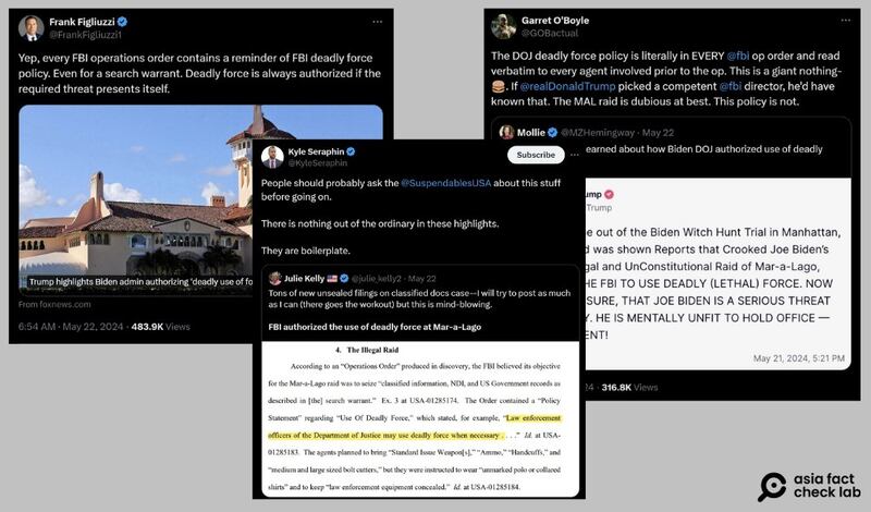 三位在FBI工作过的探员皆发文指出,FBI针对海湖庄园行动的文件措辞没有问题。