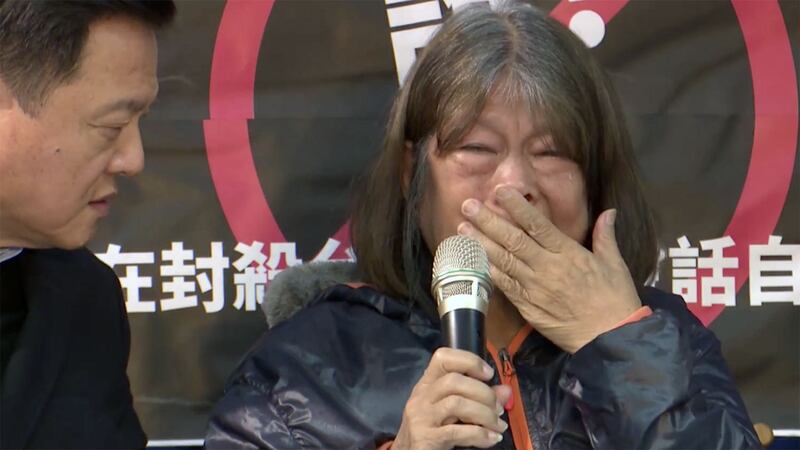 陈女士自述被约谈经过。（国民党视频截图）