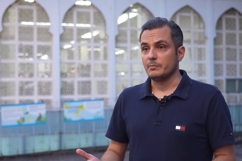香港回教信託基金總會榮譽顧問利哲宏（Rizwan Ullah）指，在清真寺升國旗是「很正常的事」。（天機攝）