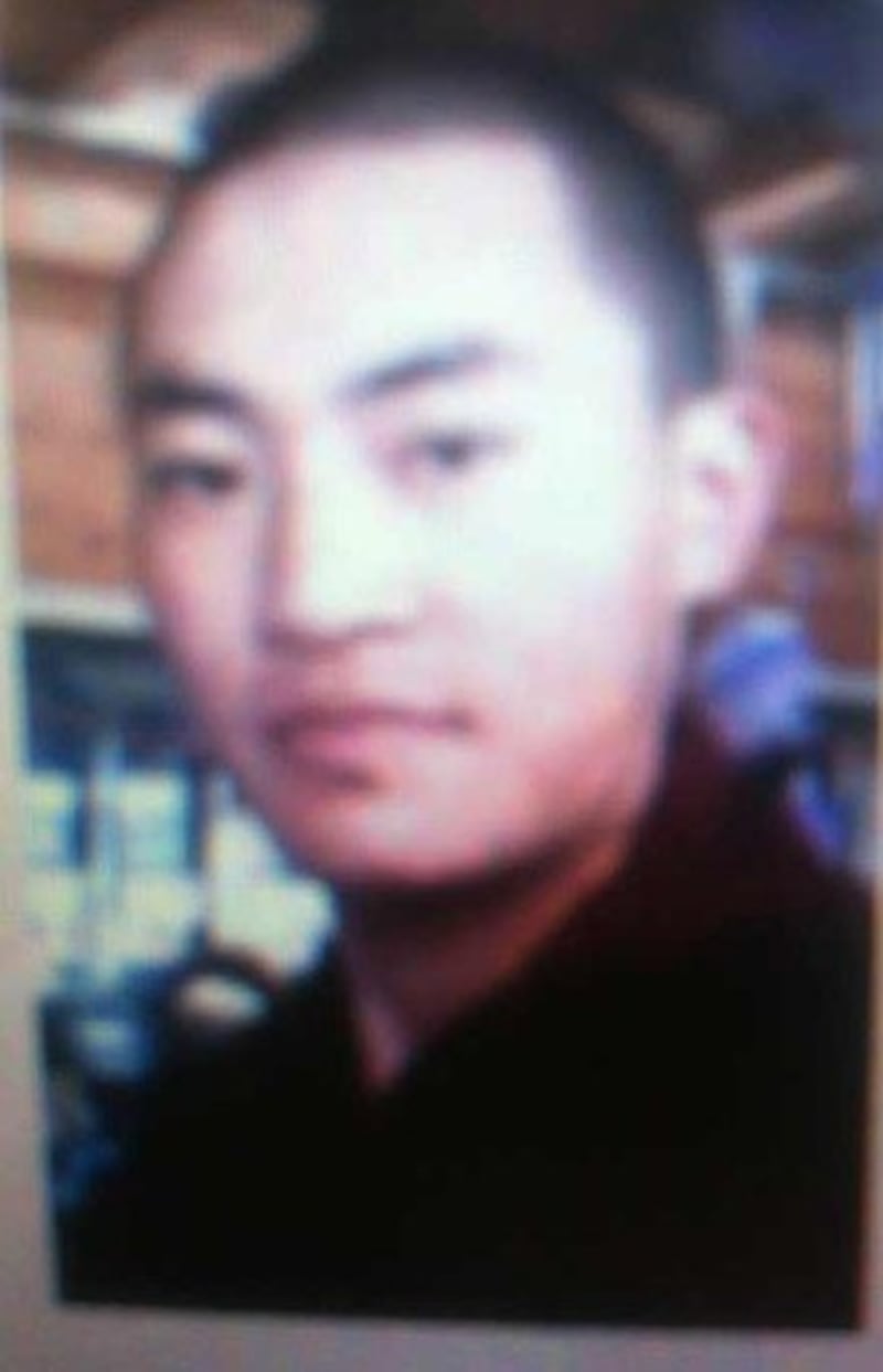 图片: 被捕的四川甘孜州色达县僧人贡钦。 (受访人提供/记者丹珍)