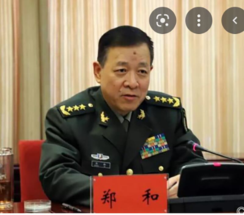 国防大学政委郑和被美方视为解放军少有具备多项联合职能专业的将领（网络截图）