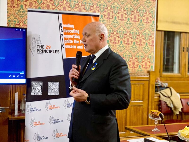 英国执政保守党前党魁史密斯(Iain Duncan Smith)。 (“29原则”提供)