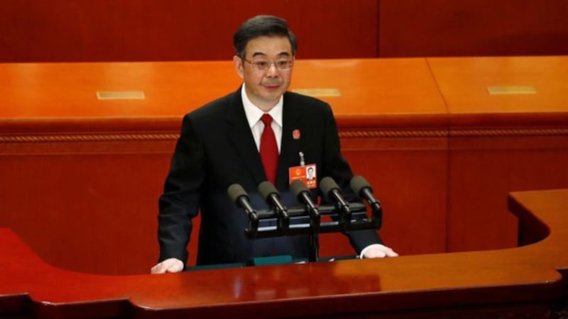 中国最高法院院长周强。(路透社)