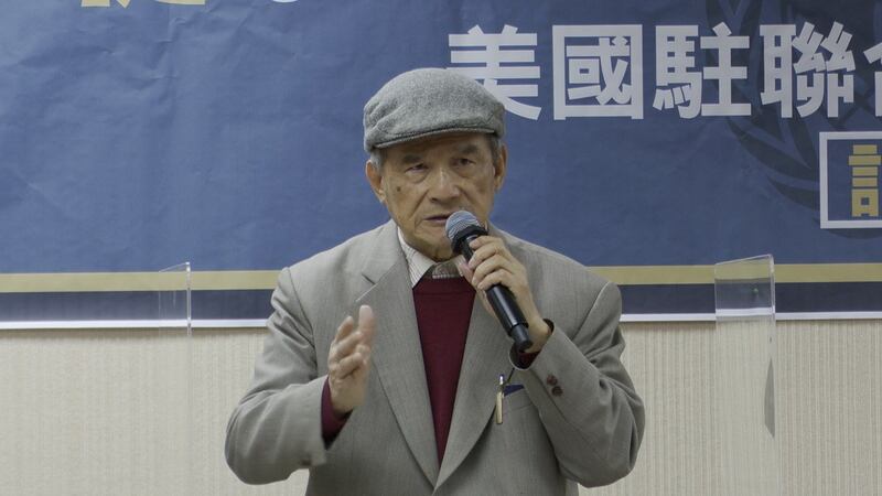 台湾联合国协进会荣誉理事长蔡明宪。(记者李宗翰摄)
