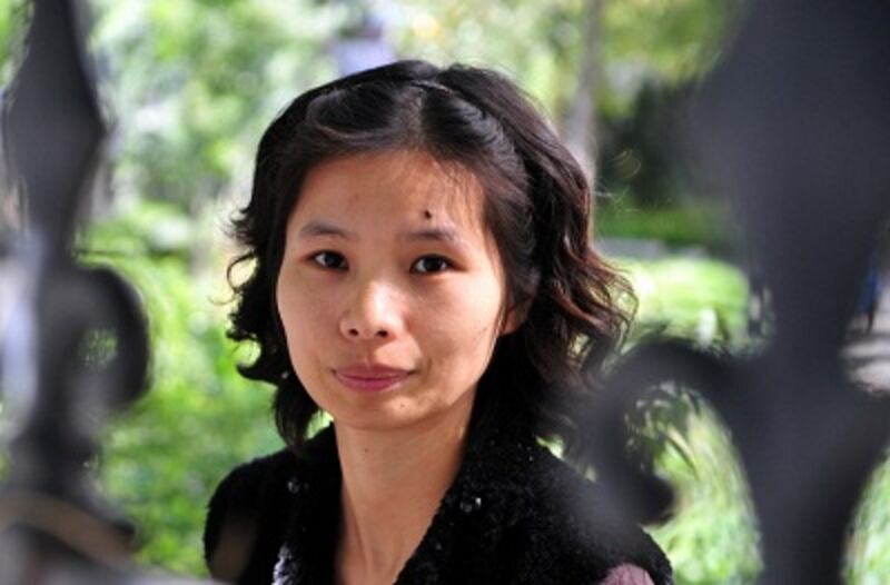 Zeng Jinyan in Beijing in 2008. Photo credit: AFP.