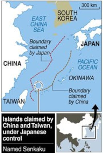 Bản đồ khu vực tranh chấp đảo Senkaku/Điếu Ngư. AFP