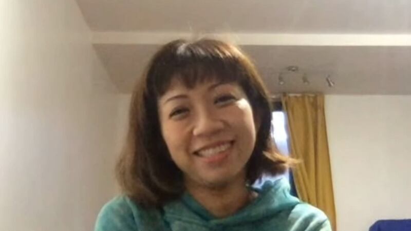 第二次訪問馬仲儀時,她已抵英三周,神情明顯較出發前輕鬆,更剪了一頭短髮和瀏海。(粵語組 攝)